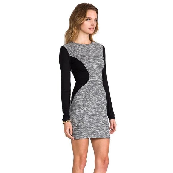 KAIN Label womens gray colorblock knit sweater sheath dress size small s - Picture 3 of 12